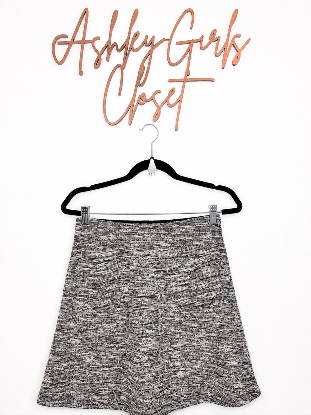 LOFT Outlet Marled Knit Mini Skirt XS A-Line Stretch Cozy Speckled